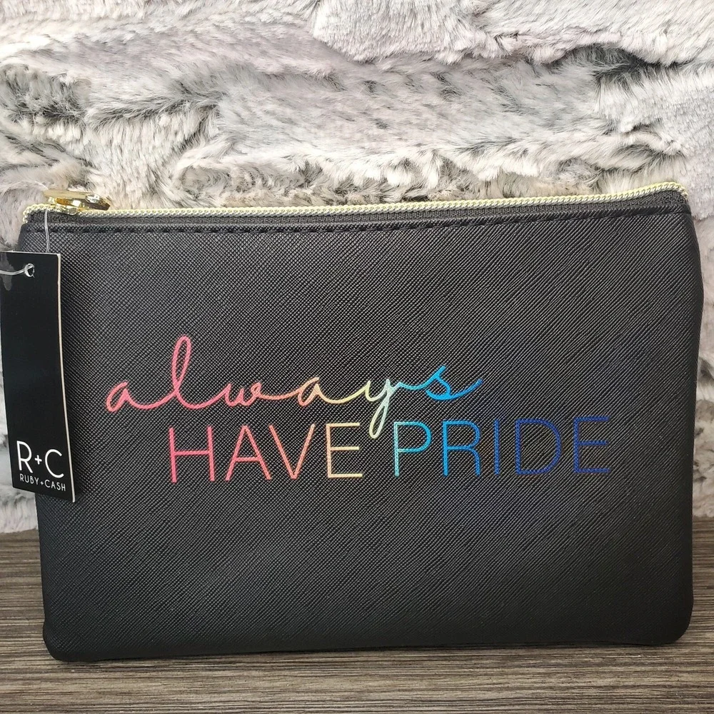 ~NWT Ruby +‎ Cash 'ALWAYS HAVE PRIDE' Makeup Pencil Case Pouch 8